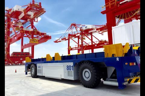 New AGVs at Shanghai’s Yangshan Phase 4 show what might become the pattern for East Asia’s hubs